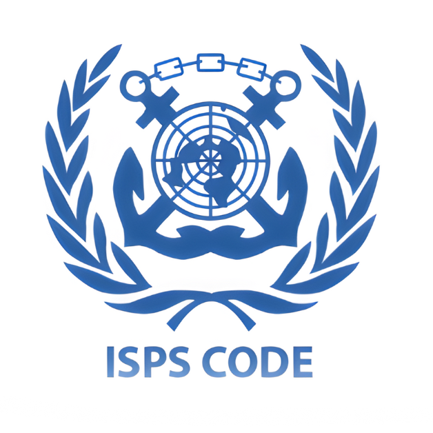 ISPS Code anker logo, internationale havenbeveiliging certificering